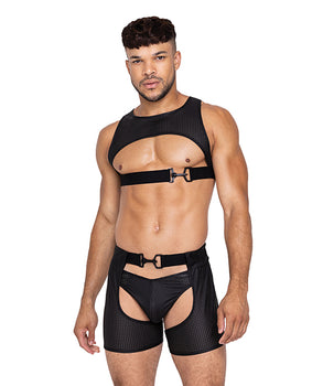 Black Master Harness with Hook & Ring Closure - Featured Product Image