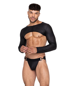Stylish & Functional Black Crop Top
