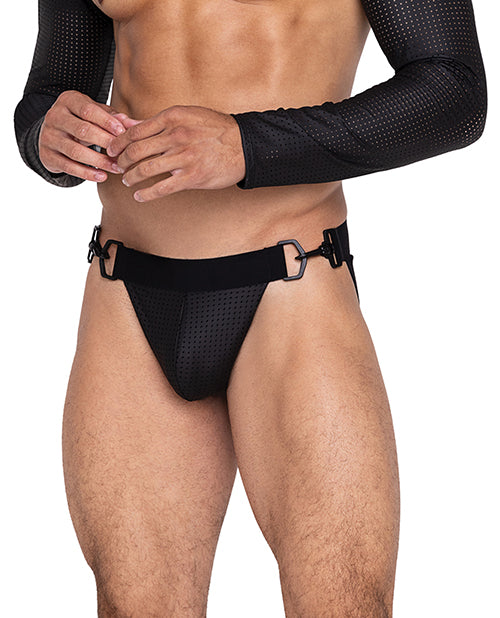 Shop for the Black Master Jockstrap with Hook & Ring Closure at My Ruby Lips