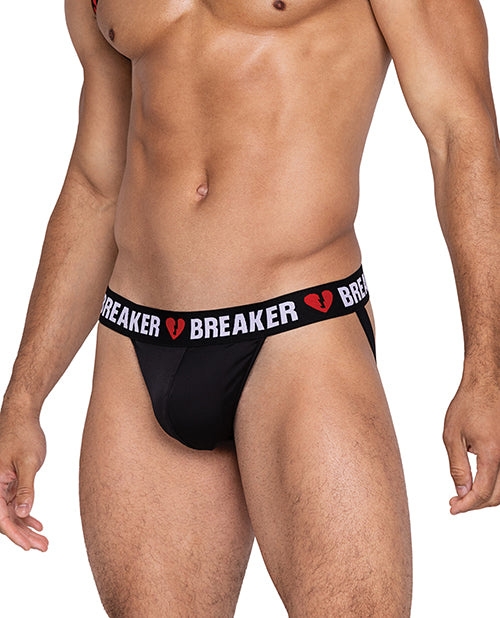 Heartbreaker Jockstrap: empoderador diseño en negro y rojo - featured product image.