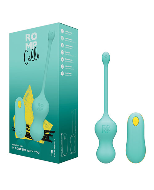 ROMP Cello Blue G-Spot Vibrating Egg - Customisable Pleasure & Wireless Control 🎉 Product Image.