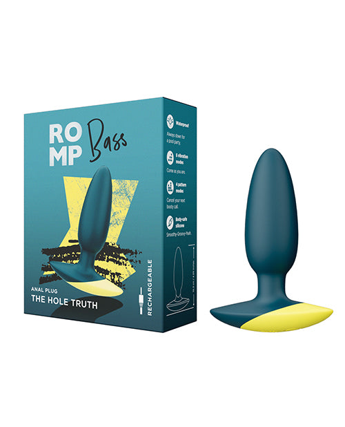 ROMP Bass Teal Vibrating Anal Plug - featured product image.