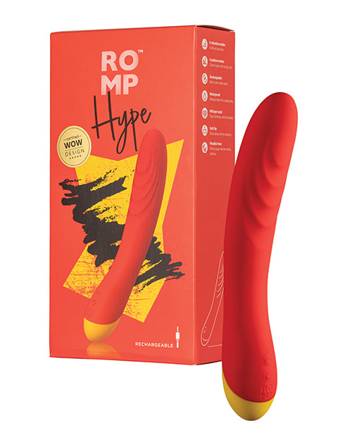ROMP Hype Vibrador Punto G - Rojo: Placer Personalizable - featured product image.