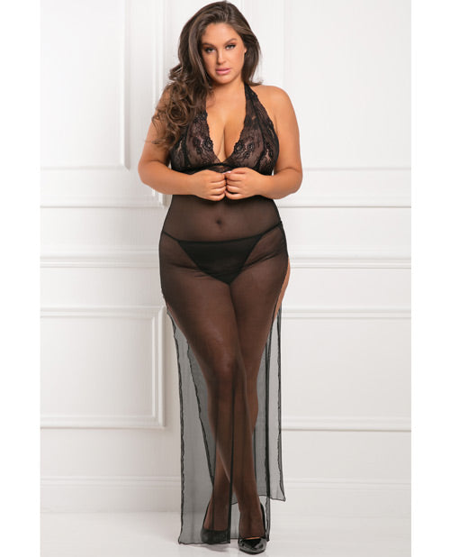 Rene Rofe All Out There Conjunto de vestido negro 3X/4X - featured product image.