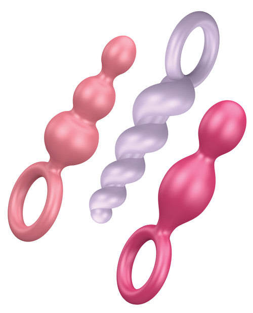 Set de plug anal Satisfyer negro: 3 tamaños progresivos para el máximo placer - featured product image.