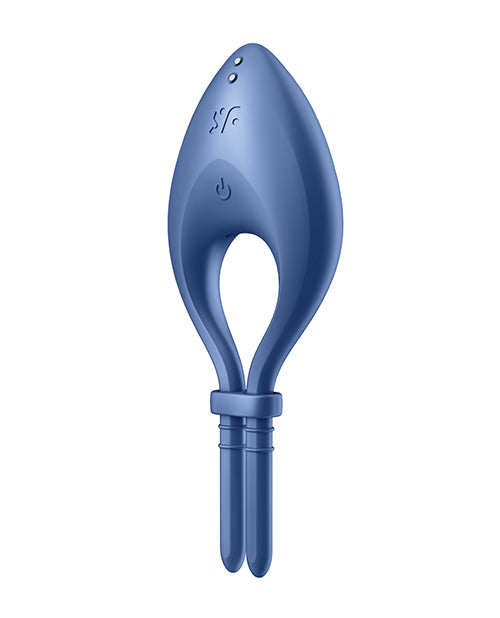 Satisfyer Bullseye Blue Ring Vibrator: App-Controlled Pleasure Product Image.