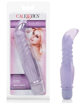 Cal Exotics First Time Softee Pleasures Vibe - Plush Soft Removable Sleeve & Multi-Speed Vibrations - Featured Product Image
