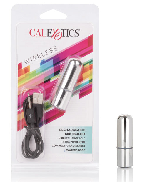 Silver Rechargeable Mini Bullet: Ultimate On-The-Go Vibrator - featured product image.