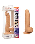 Silicone Studs 6" Dildo - Captivating Brown Elegance