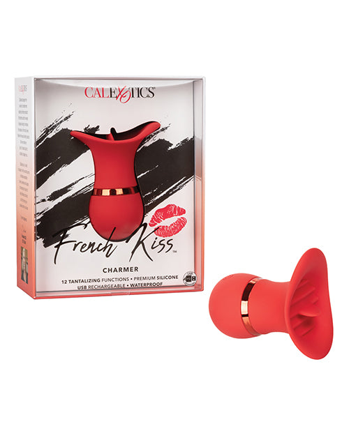 French Kiss Charmer - Rojo: Estimulación sensual mientras viajas Product Image.
