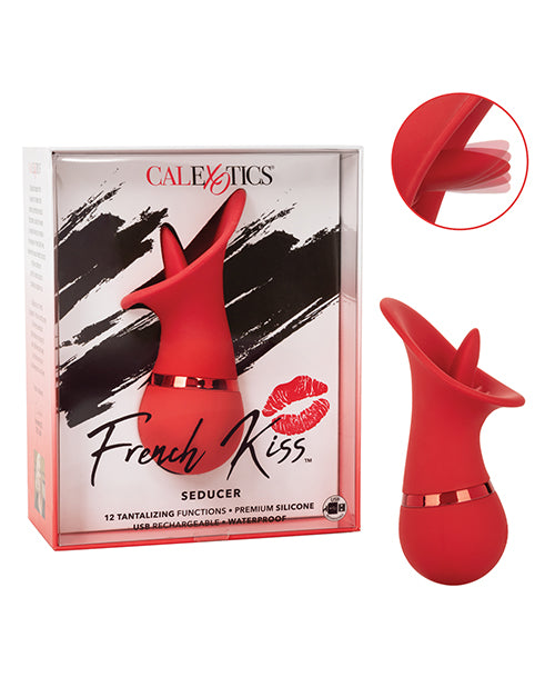 French Kiss Seducer: On-the-Go Pleasure Buddy - Red Product Image.