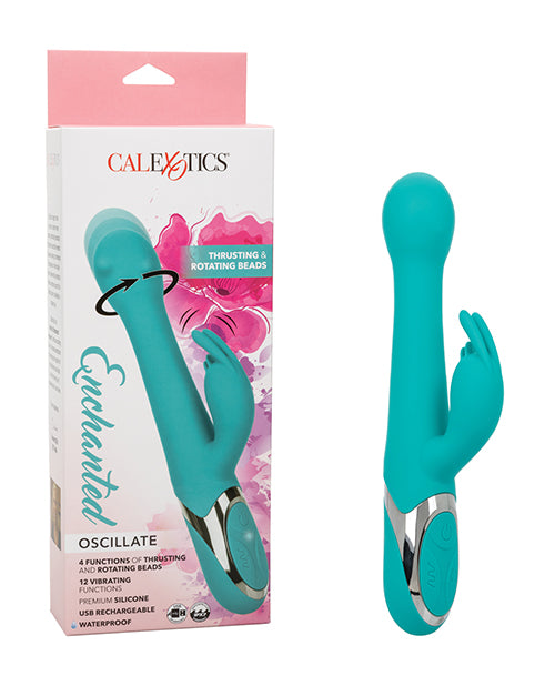 Enchanted Oscillate Vibrator in Turquoise Blue - featured product image.