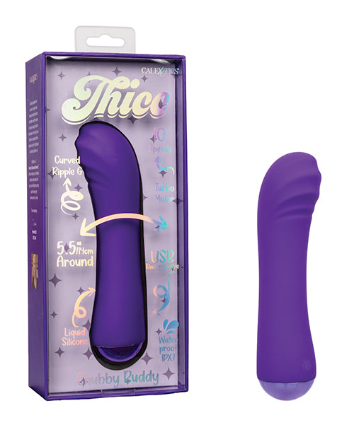 Vibrador Thicc Chubby Buddy Morado: Máxima experiencia de placer - featured product image.