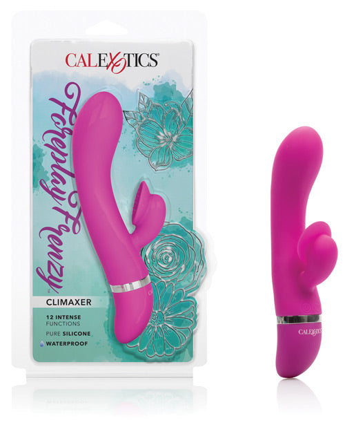 Foreplay Frenzy Bunny Climaxer - Vibrador morado de doble motor - featured product image.