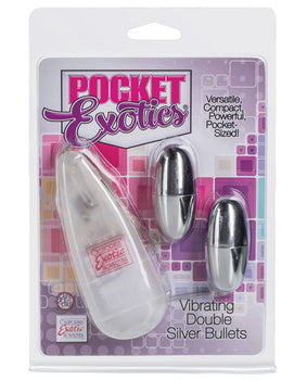 Pocket Exotics Double Silver Bullets: Double the Pleasure, Controlled Stimulation - Featured Product Image