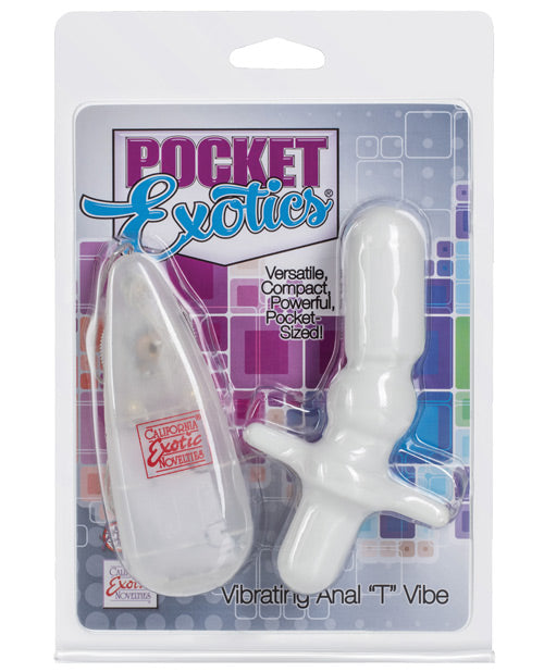 Pocket Exotics Anal T Vibe：象牙色 Anal T 振動器，帶來感官愉悅 Product Image.