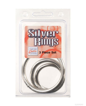 Juego de anillos de placer de plata: máxima estimulación sensual - Featured Product Image