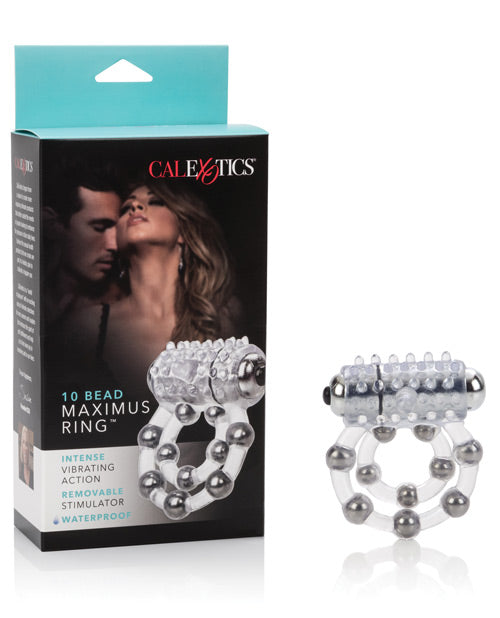 Maximus 10 Stroker Beads with Vibrating Bullet: Ultimate Pleasure Enhancer Product Image.