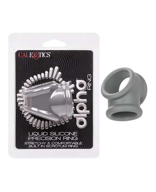 Alpha Liquid Silicone Precision Ring - Grey: Ultimate Pleasure Enhancer - featured product image.