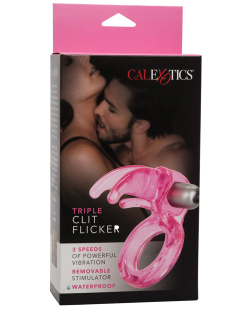 Pink Triple Clit Flicker: Ultimate Pleasure Enhancer Product Image.