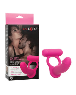 "Silicone Rechargeable Double Diver - Pink"