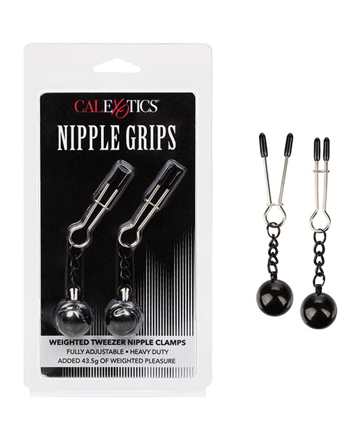 Adjustable Weighted Nipple Grips -Silver - featured product image.
