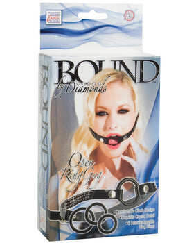 Bound By Diamonds Black Open Ring Gag with Interchangeable Rings - Featured Product Image