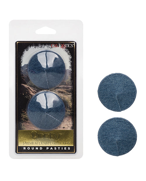 Ride 'Em Premium Denim Collection Round Pasties - featured product image.