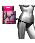 Radiance Black Rhinestone Mesh Side Tie Panties