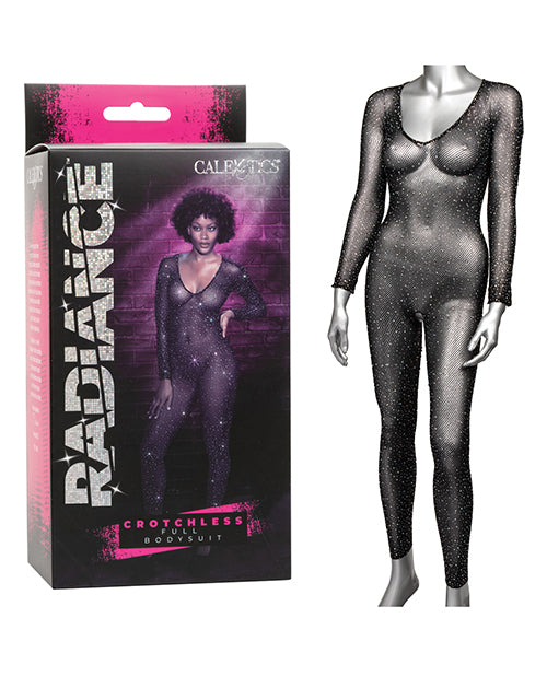 Radiance Black Crotchless Full Body Suit - featured product image.