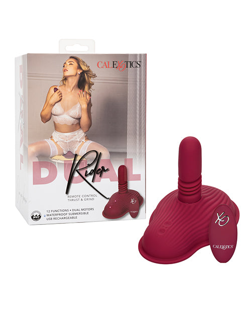 Red Dual Rider: vibración intensa y estimulación de empuje - featured product image.