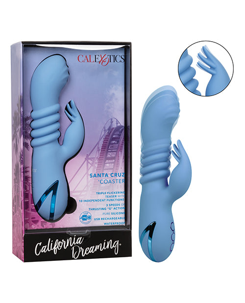 California Dreaming Santa Cruz Coaster - Blue Thrusting G-Spot Vibrator - featured product image.