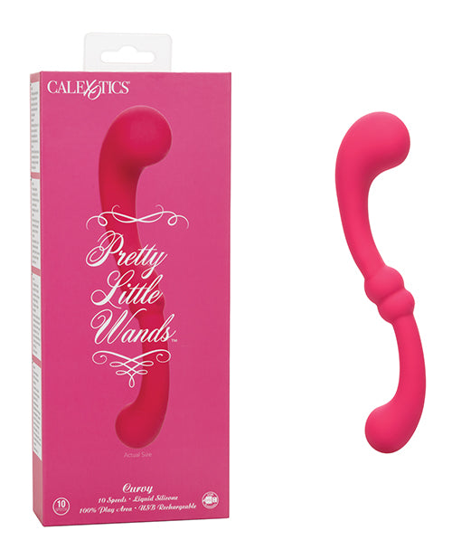 Pretty Little Wands Curvy Masajeador Vibrador Rosa - Tu mejor compañero de placer - featured product image.