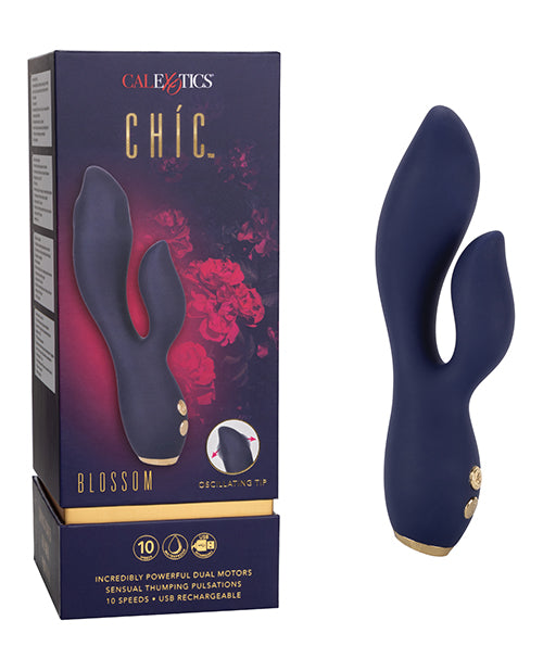 Masajeador dual Chic Blossom Blue: abraza la serenidad y el deseo Product Image.