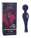 Chic Poppy Blue Silicone Massager - Luxurious On-The-Go Pleasure