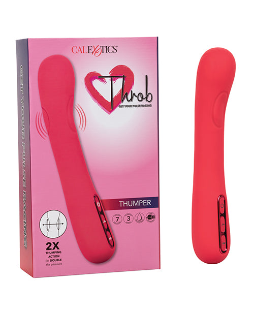 Throb Thumper Pink Silicone Vibrator - Embrace Ecstasy Product Image.