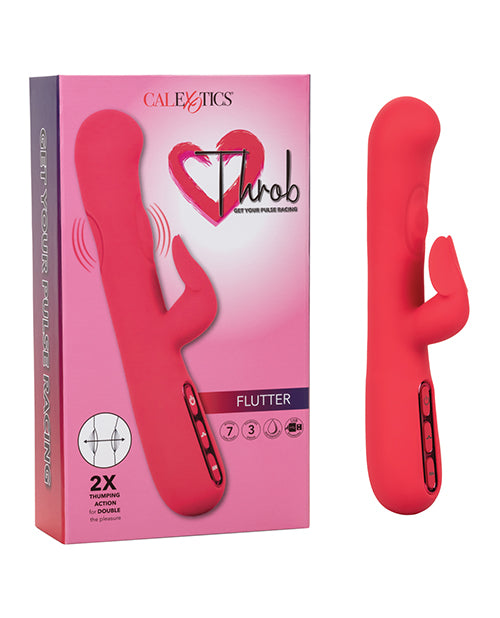 Throb Flutter - Pink: The Elegant Dual Stimulator Massager for Ultimate Ecstasy Product Image.