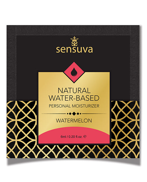 Sensuva Watermelon Flavour Personal Moisturizer Packet Product Image.