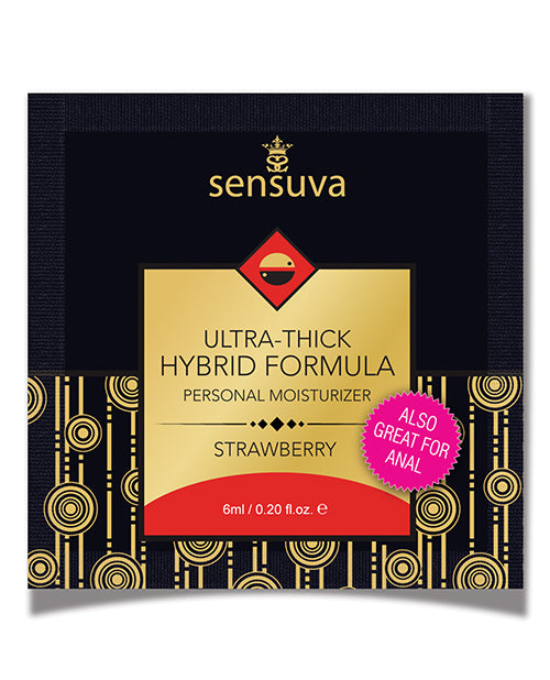 Sensuva Ultra Thick Hybrid Personal Moisturizer Single Use Packet Product Image.