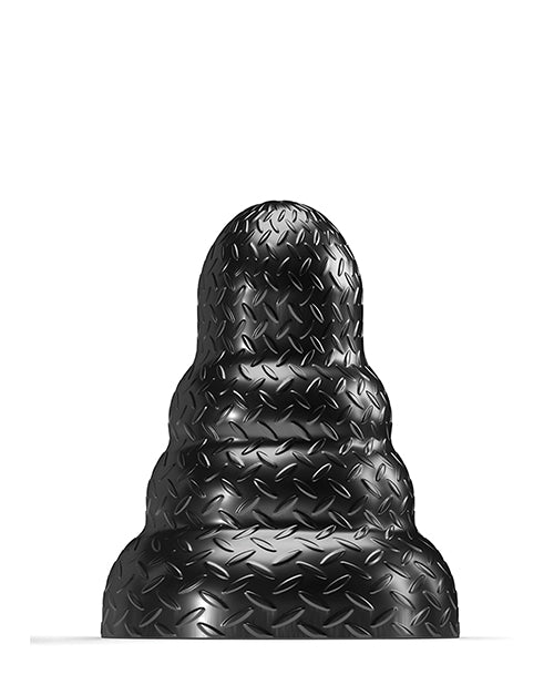665 Stretch'r Tripole Butt Plug: The Ultimate in Black Metallic Pleasure Product Image.