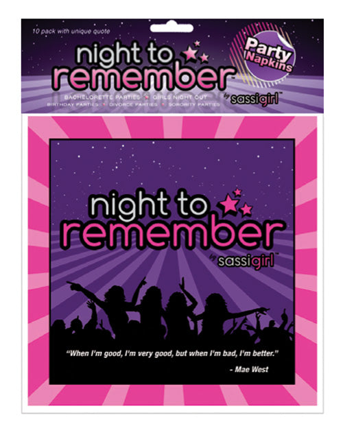 Sassigirl Purple 6.5" Napkins - Pack of 10 with Famous Quotes - featured product image.