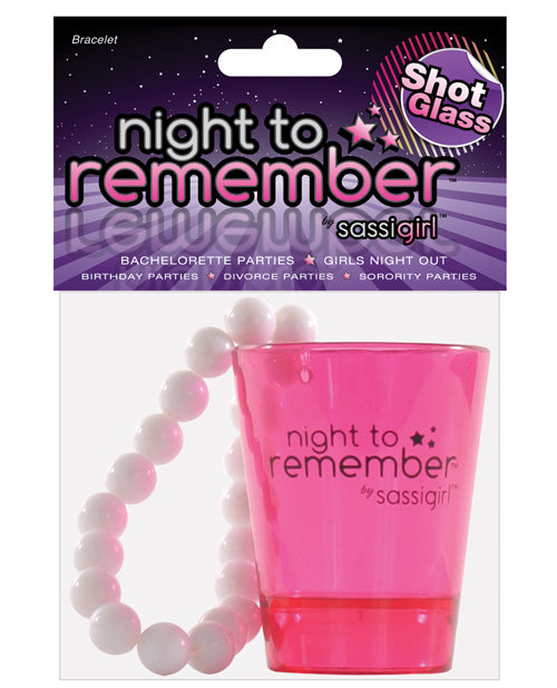 Sassigirl Pink Shot Glass Bracelet & Necklace Set - A Touch of Glamour for Every Celebration - featured product image.