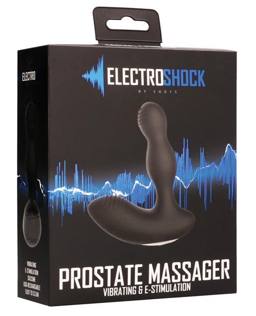 Seductive Bliss: Shots Electroshock E-Stimulation Vibrating Prostate Massager - Black - featured product image.