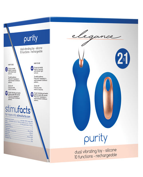 Royal Blue Elegance: Dual Vibrating Bullet & Remote by Shots - featured product image.