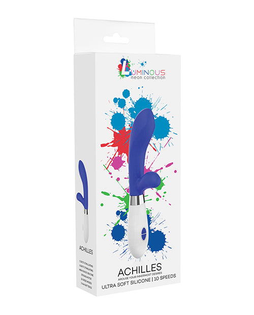 令人愉悅的享受等待著：Shots 夜光 Achilles 10 速寶藍色兔子振動器 - featured product image.