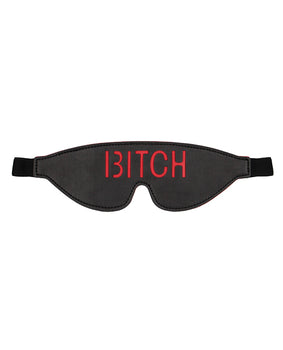 Shots Ouch Bitch Blindfold - Black: Sensory Deprivation Elegance - Featured Product Image