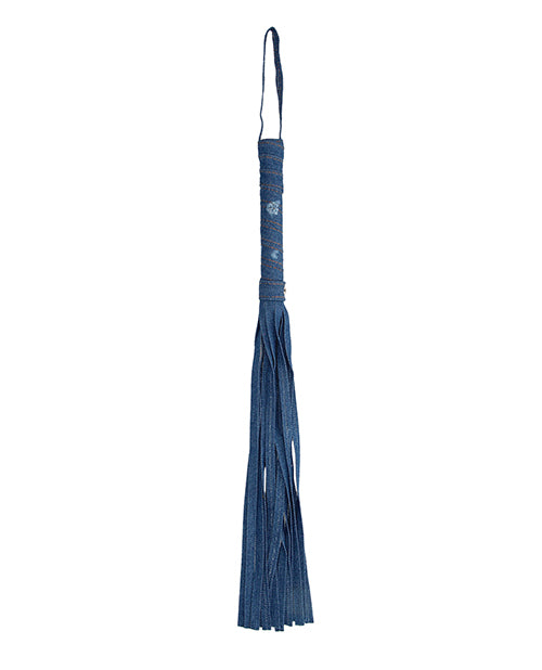 High-Quality Black Denim Flogger Product Image.