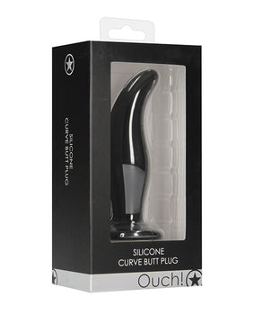 Shots Ouch Curve Plug Anal de Silicona Negro - Featured Product Image