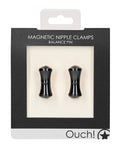 Shots Ouch Silver Magnetic Nipple Clamps: Sensual Elegance