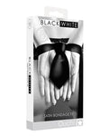 Shots Ouch Black & White Satin Bondage Tie